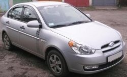 1 649 р. Реснички на фары CT v1 Hyundai Accent 3 MC седан (2005-2011) (Неокрашенные)  с доставкой в г. Пермь. Увеличить фотографию 2