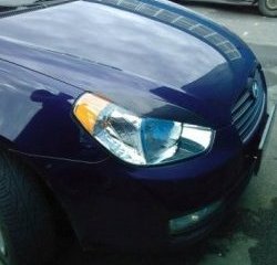 Реснички на фары CT v2 Hyundai Accent 3 MC седан (2005-2011)