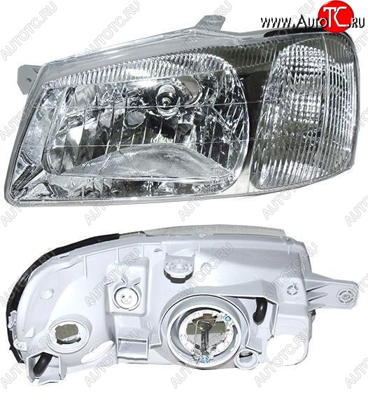 6 999 р. Левая фара DEPO Hyundai Accent 2 LC седан дорестайлинг (ТагАЗ) (1999-2012)  с доставкой в г. Пермь