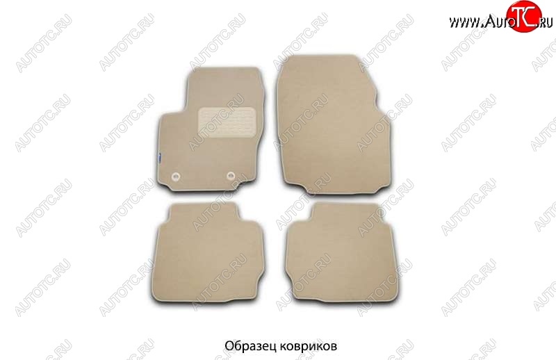 674 р. Комплект ковриков в салон Element 5 шт. (текстиль)  Hyundai Accent  2 LC (1999-2012) седан дорестайлинг (ТагАЗ) (бежевые)  с доставкой в г. Пермь