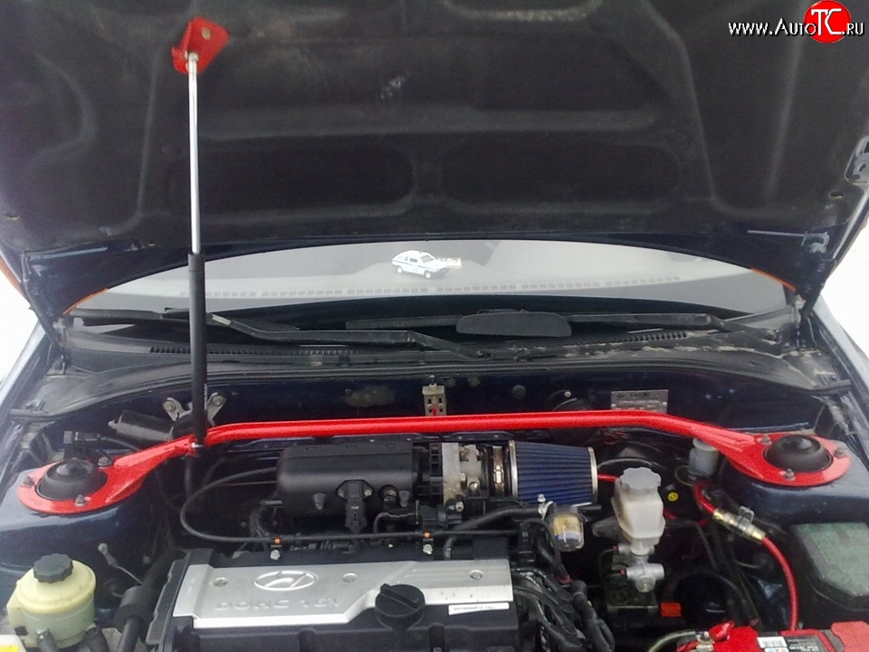 3 189 р. Растяжка передних стоек Sport  Hyundai Accent  2 LC (1999-2012) седан дорестайлинг (ТагАЗ) (Нерегулируемая)  с доставкой в г. Пермь