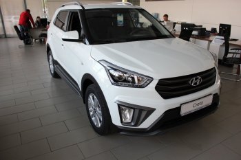 5 649 р. Накладка на передний бампер АвтоКрат  Hyundai Creta  GS (2015-2021) дорестайлинг, рестайлинг (Неокрашенная)  с доставкой в г. Пермь. Увеличить фотографию 3