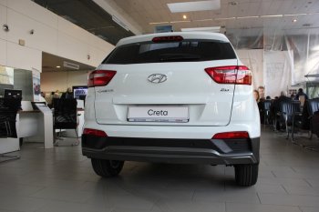 5 649 р. Накладка на задний бампер АвтоКрат  Hyundai Creta  GS (2015-2021) дорестайлинг, рестайлинг (Неокрашенная)  с доставкой в г. Пермь. Увеличить фотографию 2