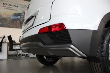 5 649 р. Накладка на задний бампер АвтоКрат  Hyundai Creta  GS (2015-2021) дорестайлинг, рестайлинг (Неокрашенная)  с доставкой в г. Пермь. Увеличить фотографию 3
