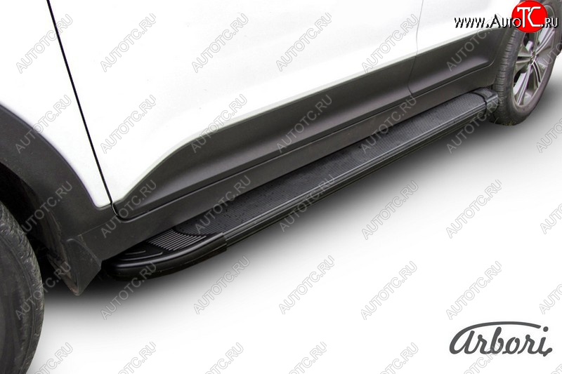 21 849 р. Порожки для ног Arbori Optima Black  Hyundai Creta  GS (2015-2021) дорестайлинг, рестайлинг  с доставкой в г. Пермь