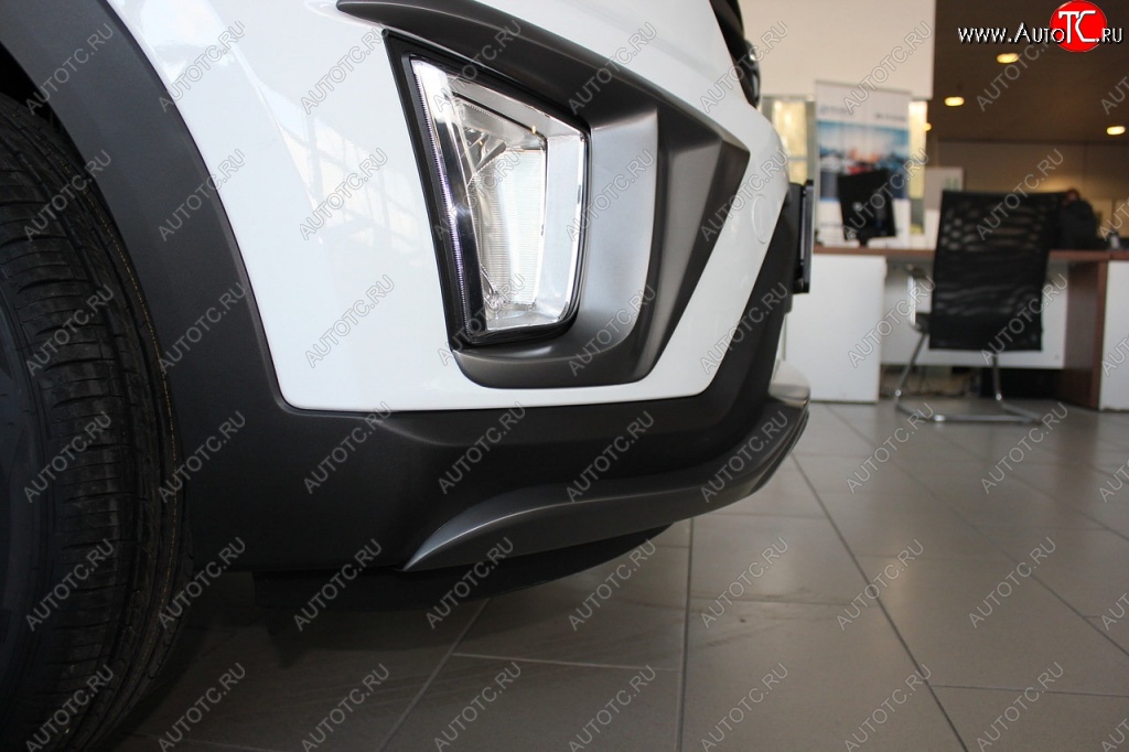 2 269 р. Накладки на ПТФ АвтоКрат Hyundai Creta GS дорестайлинг (2015-2019) (Неокрашенные)  с доставкой в г. Пермь