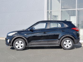 16 549 р. Защита порогов из круглой трубы d42 мм SLITKOFF v3  Hyundai Creta  GS (2015-2021) дорестайлинг, рестайлинг  с доставкой в г. Пермь. Увеличить фотографию 3