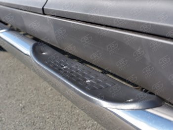 11 249 р. Защита порогов с пластиковыми вставками для ног SLITKOFF  Hyundai Creta  GS (2015-2021) дорестайлинг, рестайлинг  с доставкой в г. Пермь. Увеличить фотографию 3