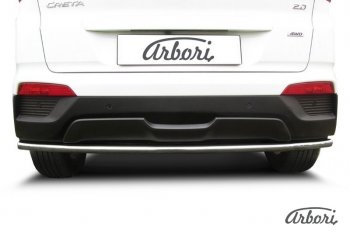 19 649 р. Защита заднего бампера Arbori (нержавейка, 1 труба d42 mm).  Hyundai Creta  GS (2015-2021) дорестайлинг, рестайлинг  с доставкой в г. Пермь. Увеличить фотографию 2