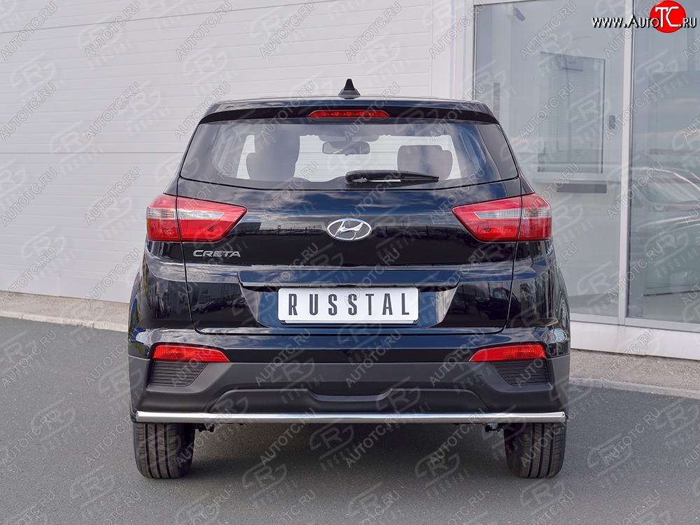 13 999 р. Защита заднего бампера (Ø42 мм, нержавейка) SLITKOFF  Hyundai Creta  GS (2015-2021) дорестайлинг, рестайлинг  с доставкой в г. Пермь