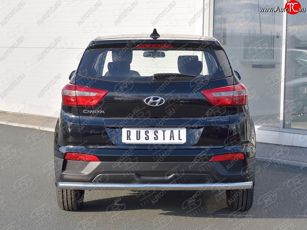15 299 р. Защита заднего бампера (Ø63 мм, нержавейка) SLITKOFF  Hyundai Creta  GS (2015-2021) дорестайлинг, рестайлинг  с доставкой в г. Пермь