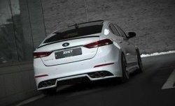 5 999 р. Накладка на задний бампер AD Zest Style Hyundai Elantra AD дорестайлинг (2016-2019) (Неокрашенная)  с доставкой в г. Пермь. Увеличить фотографию 2