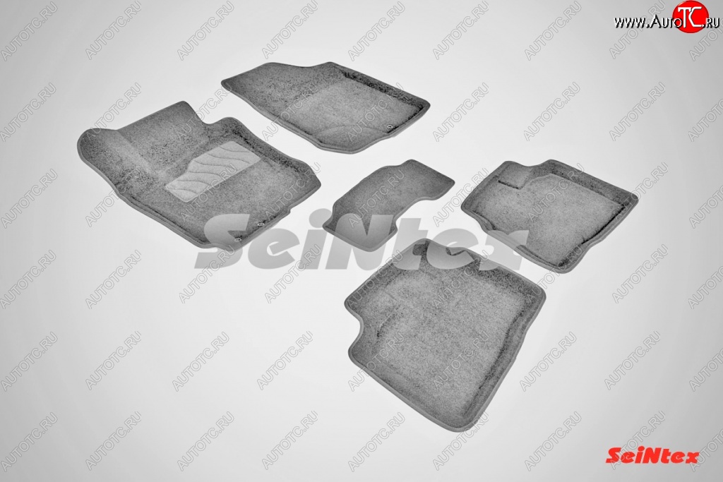 7 399 р. Износостойкие коврики в салон 3D HYUNDAI ELANTRA серые (компл)  Hyundai Elantra  HD (2006-2011)  с доставкой в г. Пермь