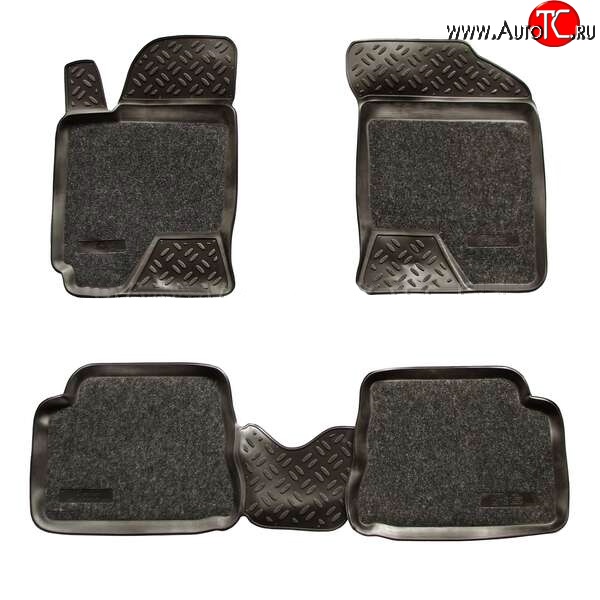 3 299 р. Комплект ковриков в салон Aileron 4 шт. (полиуретан, покрытие Soft)  Hyundai Getz  TB (2002-2010) хэтчбэк 5 дв. дорестайлинг, хэтчбэк 5 дв. рестайлинг  с доставкой в г. Пермь