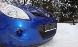 1 469 р. Сетка на бампер Russtal (черная) Hyundai i20 PB хэтчбэк дорестайлинг (2008-2012)  с доставкой в г. Пермь. Увеличить фотографию 3