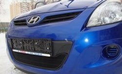 1 469 р. Сетка на бампер Russtal (черная) Hyundai i20 PB хэтчбэк дорестайлинг (2008-2012)  с доставкой в г. Пермь. Увеличить фотографию 4