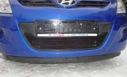 1 469 р. Сетка на бампер Russtal (черная) Hyundai i20 PB хэтчбэк дорестайлинг (2008-2012)  с доставкой в г. Пермь. Увеличить фотографию 6