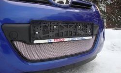 1 539 р. Сетка на бампер Russtal (хром) Hyundai i20 PB хэтчбэк дорестайлинг (2008-2012)  с доставкой в г. Пермь. Увеличить фотографию 2