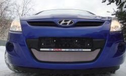 1 539 р. Сетка на бампер Russtal (хром) Hyundai i20 PB хэтчбэк дорестайлинг (2008-2012)  с доставкой в г. Пермь. Увеличить фотографию 6