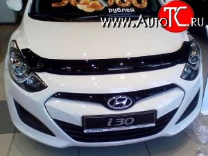 3 299 р. Дефлектор капота NovLine Hyundai I30 2 GD дорестайлинг, хэтчбэк 5 дв. (2011-2015)  с доставкой в г. Пермь