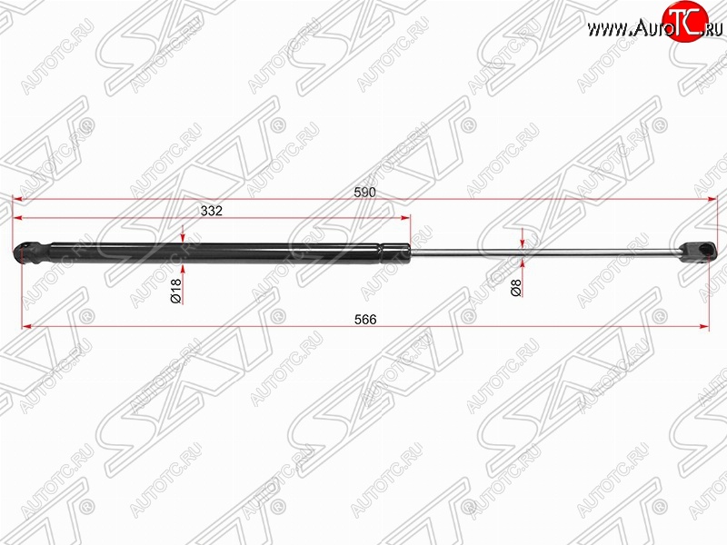 679 р. Упор крышки багажника SAT (газовый) Hyundai I30 FD хэтчбек дорестайлинг (2007-2010)  с доставкой в г. Пермь