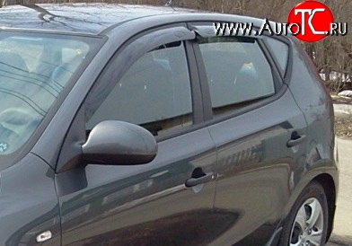 188 р. Дефлекторы окон (ветровики) Novline 4 шт. Hyundai I30 2 GD дорестайлинг универсал (2011-2015)  с доставкой в г. Пермь