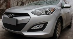 1 839 р. Сетка на бампер Russtal (черная) Hyundai I30 2 GD дорестайлинг универсал (2011-2015)  с доставкой в г. Пермь. Увеличить фотографию 5