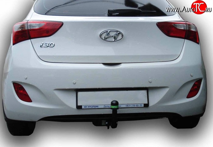 7 499 р. Фаркоп Лидер Плюс  Hyundai I30  2 GD (2011-2017) дорестайлинг, хэтчбэк 5 дв., рестайлинг, хэтчбэк 5 дв. (Без электропакета)  с доставкой в г. Пермь