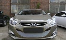 2 349 р. Сетка на бампер Russtal (хром) Hyundai I40 1 VF дорестайлинг седан (2011-2015)  с доставкой в г. Пермь. Увеличить фотографию 2
