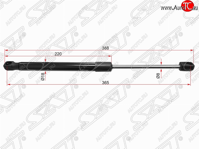 939 р. Упор капота SAT (газовый) Hyundai I40 1 VF дорестайлинг седан (2011-2015)  с доставкой в г. Пермь