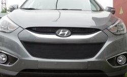 2 089 р. Сетка на бампер Russtal (черная) Hyundai IX35 LM дорестайлинг (2009-2013)  с доставкой в г. Пермь. Увеличить фотографию 7