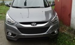 2 089 р. Сетка на бампер Russtal (черная) Hyundai IX35 LM дорестайлинг (2009-2013)  с доставкой в г. Пермь. Увеличить фотографию 8