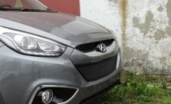2 089 р. Сетка на бампер Russtal (черная) Hyundai IX35 LM дорестайлинг (2009-2013)  с доставкой в г. Пермь. Увеличить фотографию 9