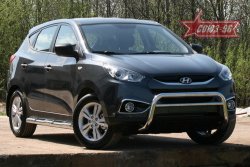 Защита переднего бампера Souz-96 (d60) Hyundai IX35  LM (2009-2018) дорестайлинг, рестайлинг