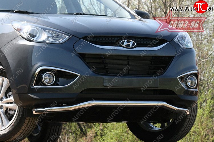 1 052 р. Защита переднего бампера одинарная Souz-96 (d60)  Hyundai IX35  LM (2009-2018) дорестайлинг, рестайлинг  с доставкой в г. Пермь