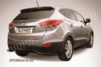 Защита заднего бампера из трубы d57 Slitkoff (волна) Hyundai IX35  LM (2009-2018) дорестайлинг, рестайлинг