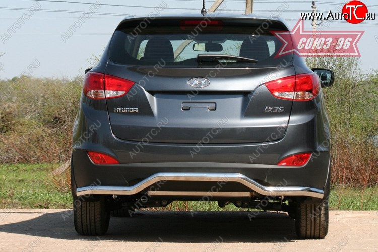 9 719 р. Защита заднего бампера Souz-96 (d60) Hyundai IX35 LM дорестайлинг (2009-2013)  с доставкой в г. Пермь