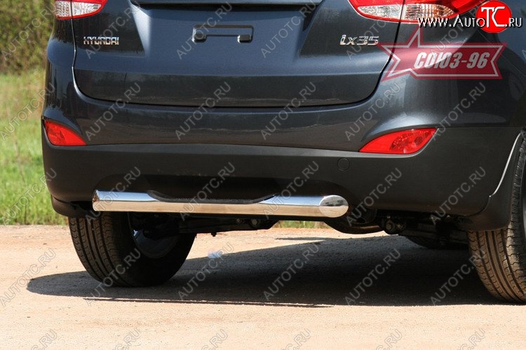 11 609 р. Защита заднего бампера с проступью Souz-96 (d76) Hyundai IX35 LM дорестайлинг (2009-2013)  с доставкой в г. Пермь