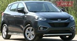 12 914 р. Защита переднего бампера одинарная Souz-96 (d76)  Hyundai IX35  LM (2009-2018) дорестайлинг, рестайлинг  с доставкой в г. Пермь. Увеличить фотографию 2
