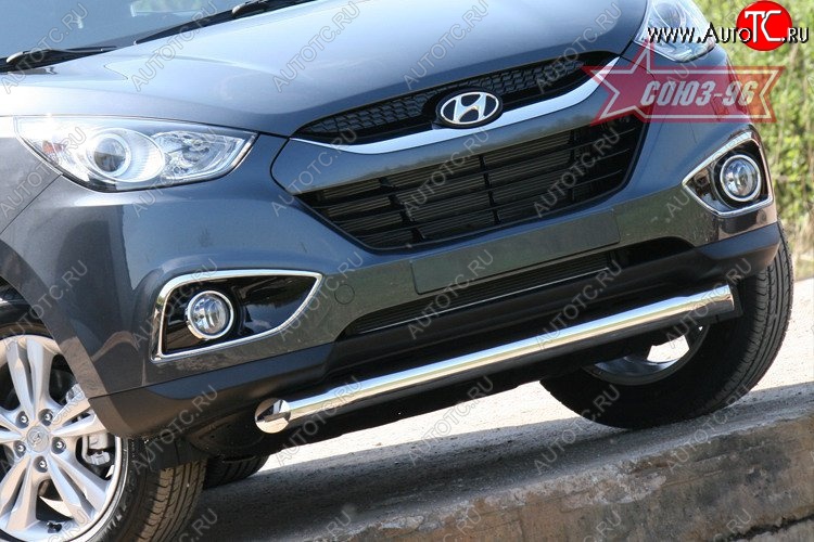 12 914 р. Защита переднего бампера одинарная Souz-96 (d76)  Hyundai IX35  LM (2009-2018) дорестайлинг, рестайлинг  с доставкой в г. Пермь