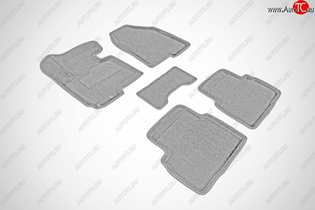 5 449 р. Износостойкие коврики в салон SeiNtex Premium 3D 4 шт. (ворсовые, серые)  Hyundai IX35  LM (2009-2018) дорестайлинг, рестайлинг  с доставкой в г. Пермь