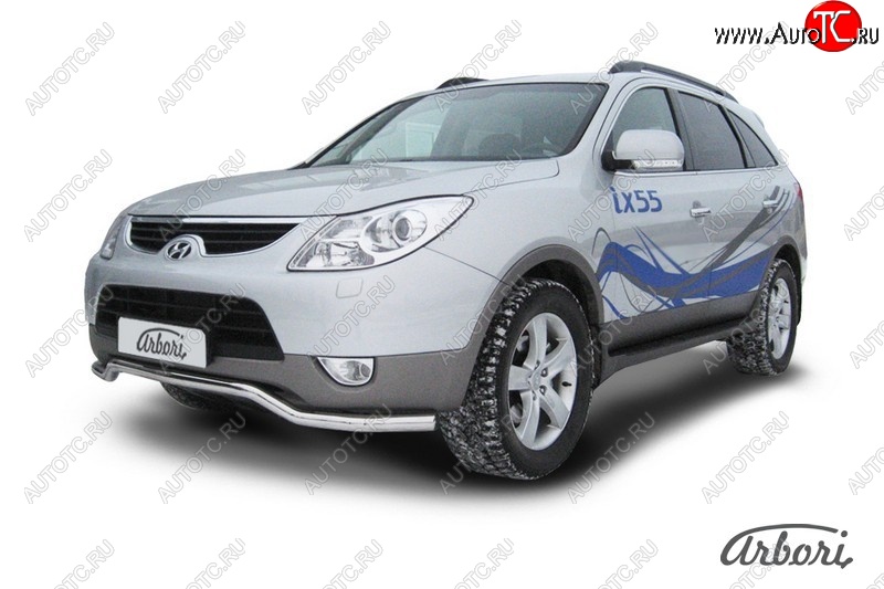 13 769 р. Защита переднего бампера Arbori (волна, нержавейка, 1 труба d57 mm).  Hyundai IX55  EN (2006-2013)  с доставкой в г. Пермь