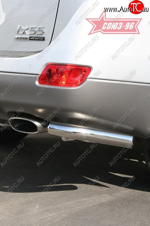8 099 р. Защита заднего бампера из боковых уголков Souz-96 (d60) Hyundai IX55 EN (2006-2013)  с доставкой в г. Пермь