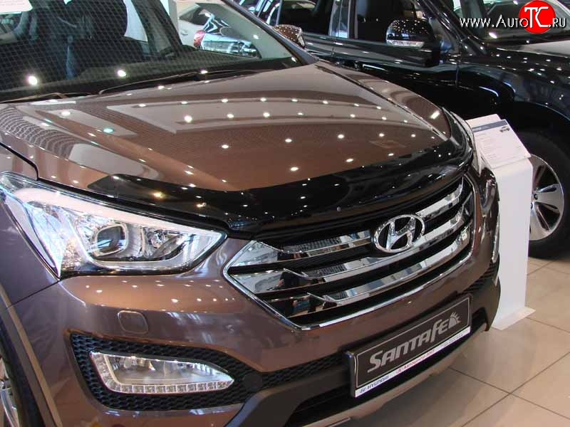 3 299 р. Дефлектор капота NovLine  Hyundai Santa Fe  DM (2012-2016) дорестайлинг  с доставкой в г. Пермь