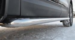 24 649 р. Широкая защита порогов SLITKOFF  Hyundai Santa Fe  DM (2012-2016) дорестайлинг  с доставкой в г. Пермь. Увеличить фотографию 3