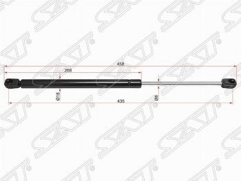 Упор крышки багажника SAT (на стекло) Hyundai Santa Fe SM (2000-2012)