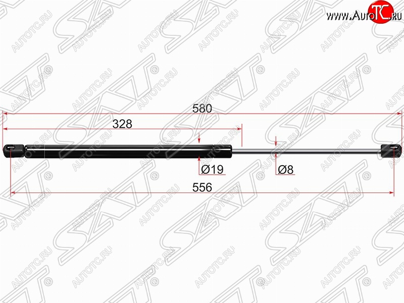 659 р. Упор крышки багажника SAT (газовый) Hyundai Santa Fe SM (2000-2012)  с доставкой в г. Пермь