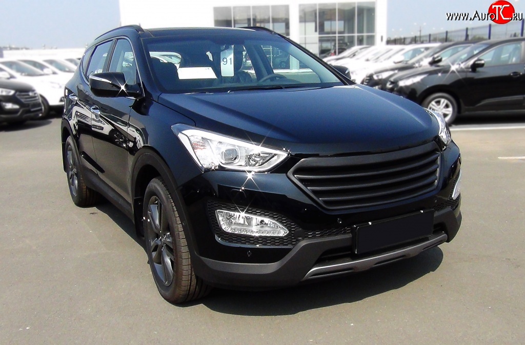 6 849 р. Решётка радиатора RA  Hyundai Santa Fe  DM (2012-2016) дорестайлинг (Поверхность глянец (под окраску), Неокрашенная)  с доставкой в г. Пермь