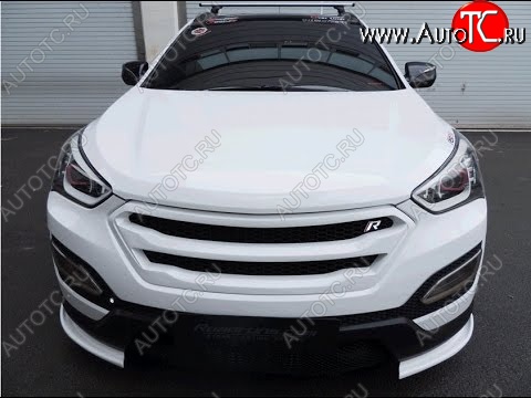 7 949 р. Решетка радиатора ROADRUNS DESIGN Hyundai Santa Fe DM дорестайлинг (2012-2016) (без сетки, Неокрашенная)  с доставкой в г. Пермь