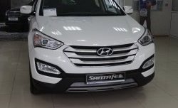 1 539 р. Сетка на бампер Russtal (хром) Hyundai Santa Fe DM дорестайлинг (2012-2016)  с доставкой в г. Пермь. Увеличить фотографию 2